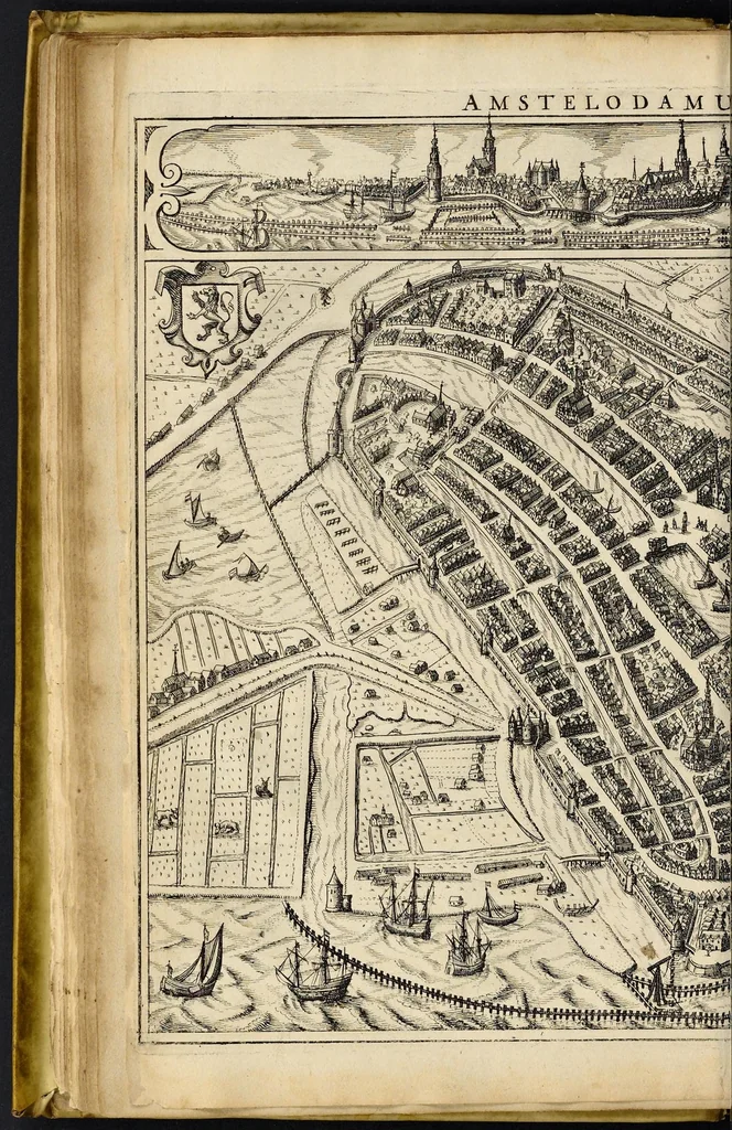 An illustration from Rerum et urbis Amstelodamensium historia. : In qua Hollandiæ primum atque inde Amstelandiæ, oppidiq[ue], natales ... additis suo loco tabulis æri incisis, ad hæc usque tempora, observata annorum serie accuratè omnia deducuntur., 1611, leaf 29