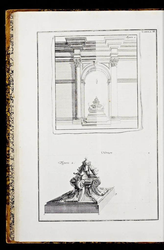An illustration from Perspectiva pes picturae, das ist, Kurtze und leichte Verfassung der practicabelsten Regul, zur perspectivischen Zeichnüngs-Künst ..., 1719, leaf 49