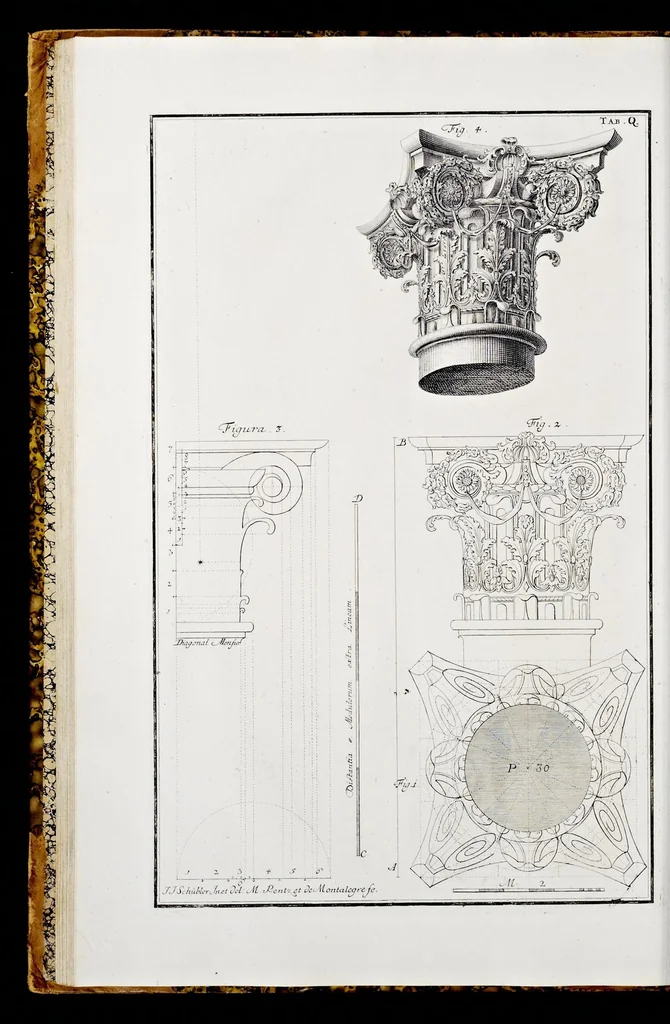 An illustration from Perspectiva pes picturae, das ist, Kurtze und leichte Verfassung der practicabelsten Regul, zur perspectivischen Zeichnüngs-Künst ..., 1719, leaf 83