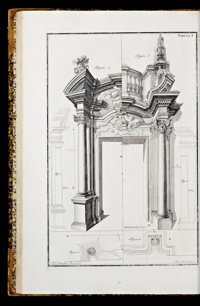 An illustration from Perspectiva pes picturae, das ist, Kurtze und leichte Verfassung der practicabelsten Regul, zur perspectivischen Zeichnüngs-Künst ..., 1719, leaf 89
