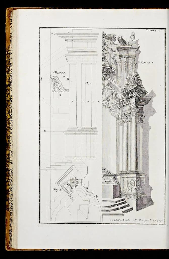 An illustration from Perspectiva pes picturae, das ist, Kurtze und leichte Verfassung der practicabelsten Regul, zur perspectivischen Zeichnüngs-Künst ..., 1719, leaf 97