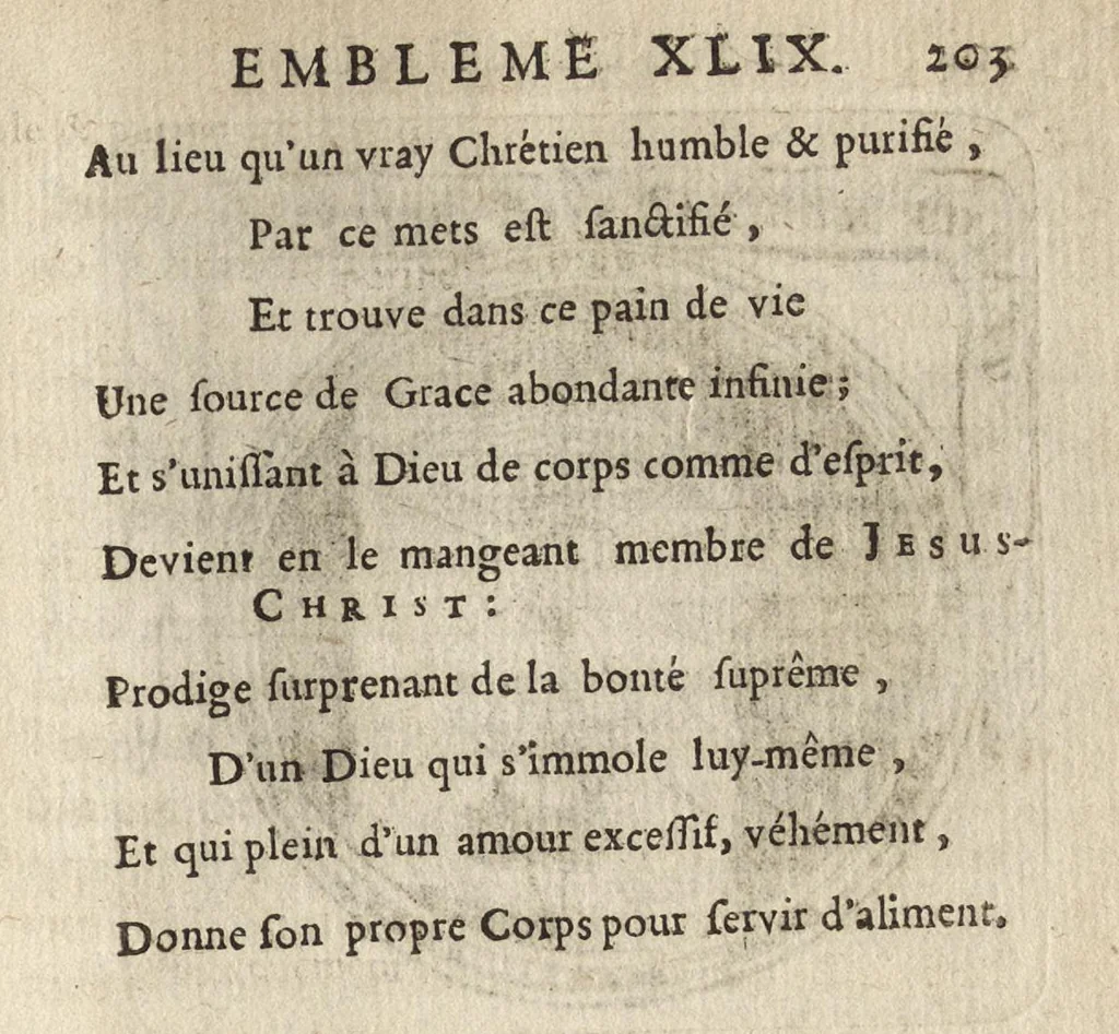 An illustration from Emblemes, ou, Devises chrétiennes : ouvrage mêlé de prose & de vers, et enrichi de figures, dedié au roy, 1717, leaf 212
