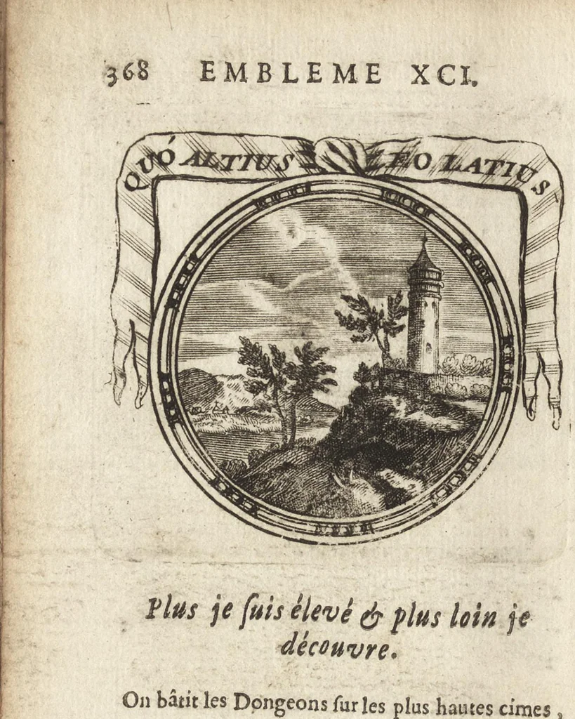 An illustration from Emblemes, ou, Devises chrétiennes : ouvrage mêlé de prose & de vers, et enrichi de figures, dedié au roy, 1717, leaf 377