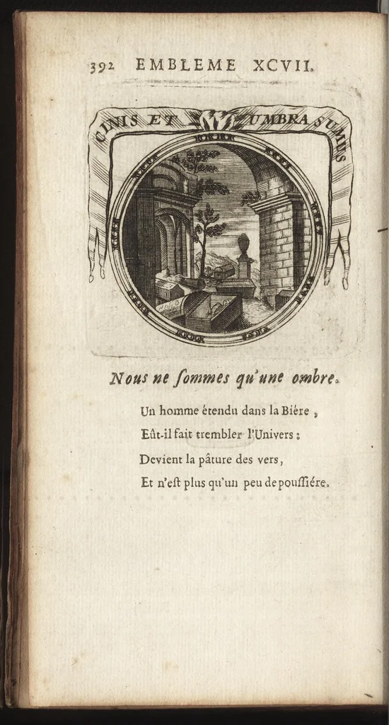 An illustration from Emblemes, ou, Devises chrétiennes : ouvrage mêlé de prose & de vers, et enrichi de figures, dedié au roy, 1717, leaf 401