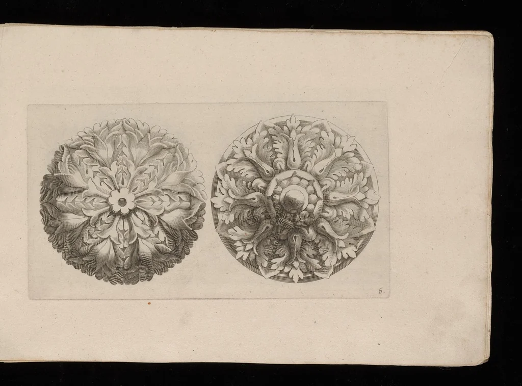 An illustration from Ein schön nützliches Zierathen Buch vor alle Künstler, als Goldtschmid, Bildthauer, Mahler, Ührmacher, Schlosser und andere, die sich der Kunst ergeben, 1680, leaf 12