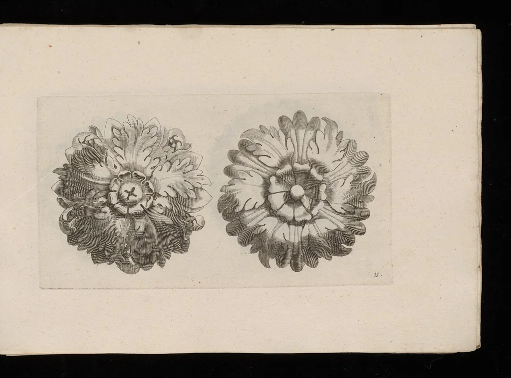 An illustration from Ein schön nützliches Zierathen Buch vor alle Künstler, als Goldtschmid, Bildthauer, Mahler, Ührmacher, Schlosser und andere, die sich der Kunst ergeben, 1680, leaf 22