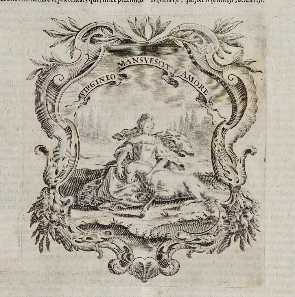 An illustration from Mundus symbolicus : in emblematum universitate formatus, explicatus, et tam sacris quàm profanis eruditionibus ac sententiis illustratus : subministrans oratoribus, praedicatoribus, academicis, poetis &c. innumera conceptuum argumenta, 1729, leaf 466