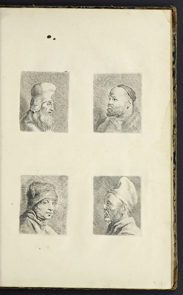An illustration from The principles of drawing, or, An easy and familiar method for the improvement of youth in the practice of that useful art : being a compleat drawing book, containing a curious collection of examples in all the variety of cases, as the several parts of the human body, whole figures, landskips, cattle, &c. curiously engraved on copper-plates, after the designs of Albert Durer, Abrah. Bloemart, Carlo Morac, Le Clerc, Hollar, and other great masters : to which is prefix'd an introduction to drawing ..., 1764, leaf 52