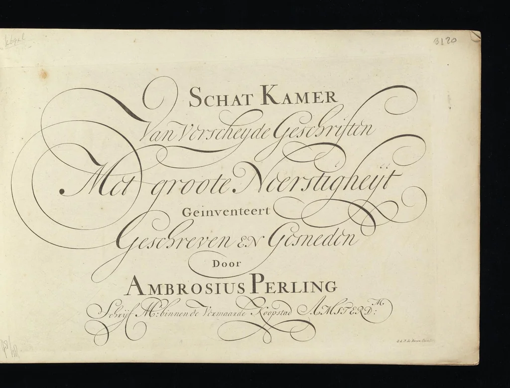 An illustration from Schat kamer van verscheyde geschriften, 1682, leaf 2
