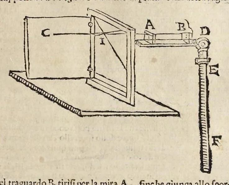 An illustration from Le due regole della prospettiua prattica, 1682, leaf 72