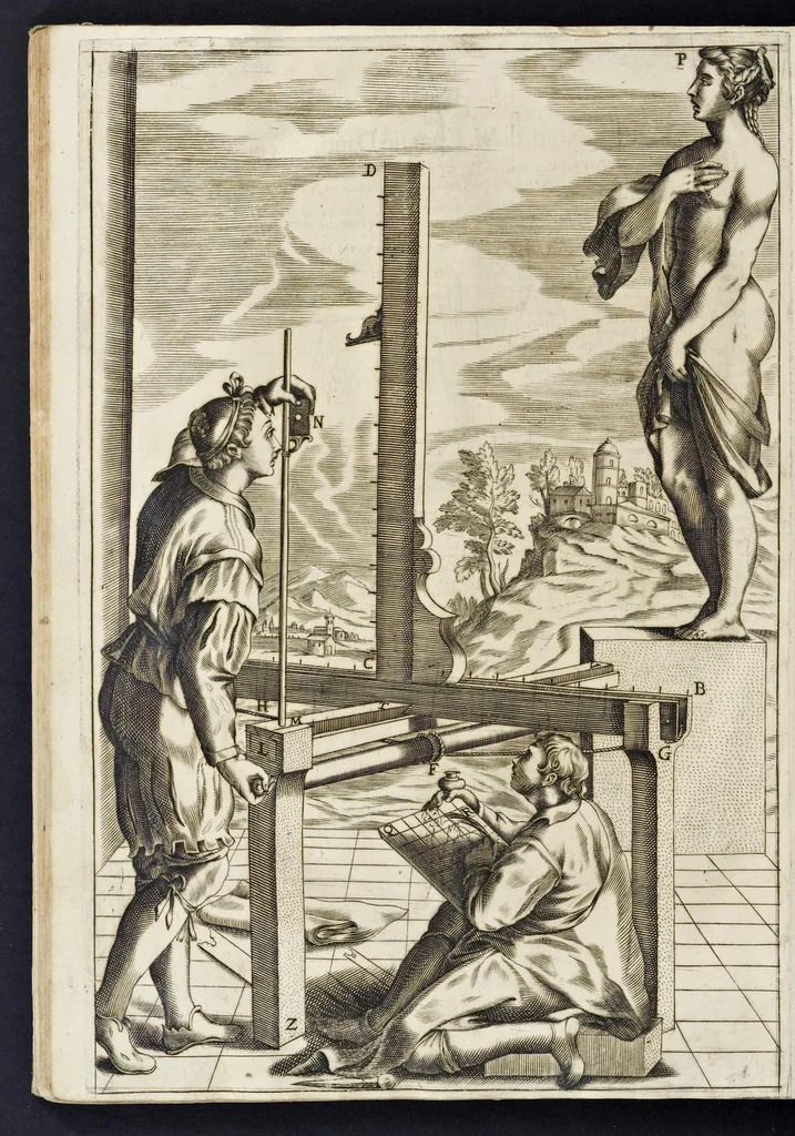 An illustration from Le due regole della prospettiua prattica, 1682, leaf 75