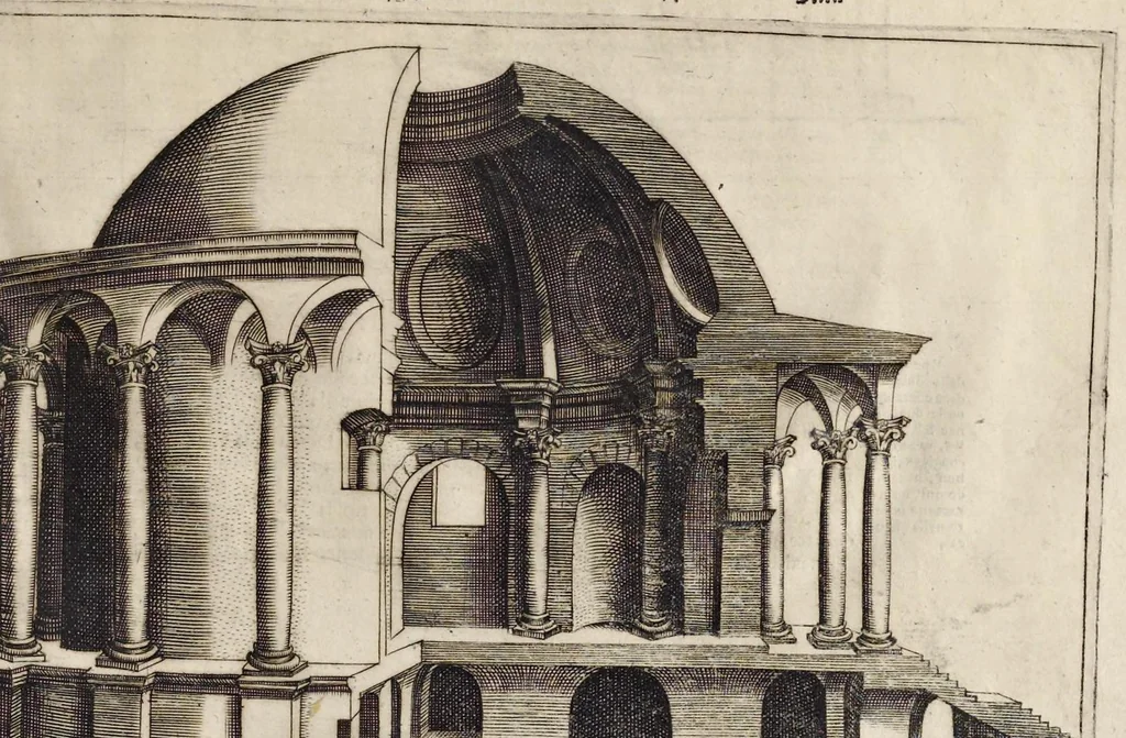 An illustration from Le due regole della prospettiua prattica, 1682, leaf 96
