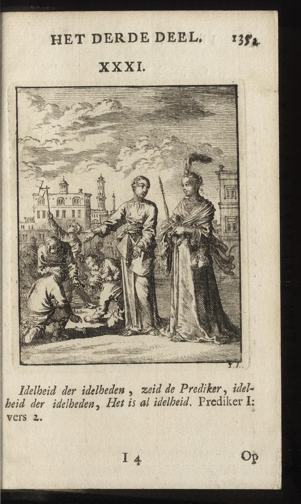 An illustration from Jezus en de Ziel : een geestelyke Spiegel voor't gemoed, bestaande in veertig aangenaame en stichtelyke Zinnebeelde : vervat in drie deelen, 1722, leaf 140