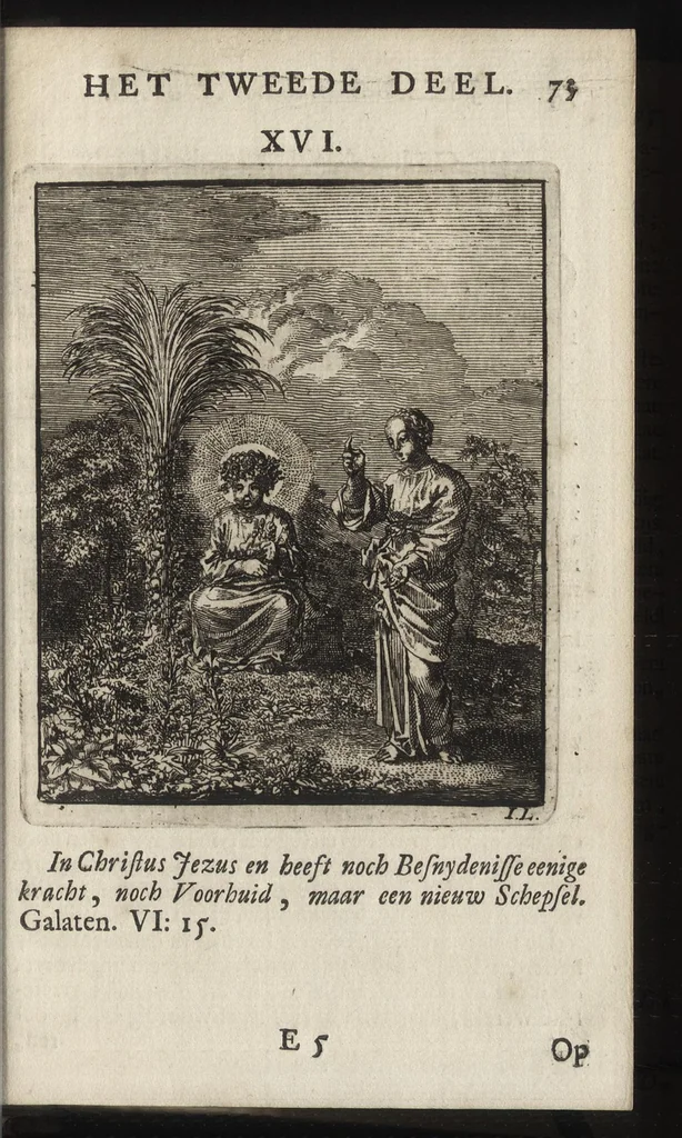 An illustration from Jezus en de Ziel : een geestelyke Spiegel voor't gemoed, bestaande in veertig aangenaame en stichtelyke Zinnebeelde : vervat in drie deelen, 1722, leaf 78