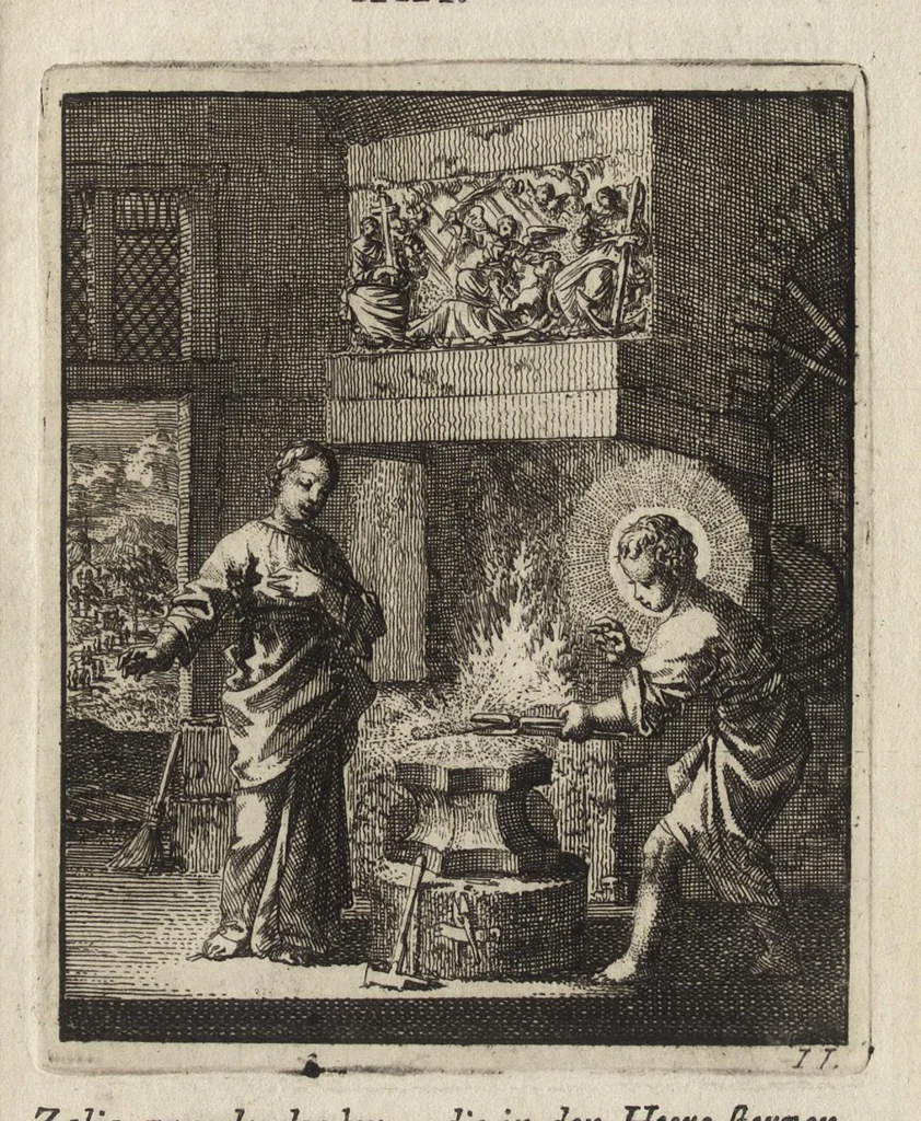 An illustration from Jezus en de Ziel : een geestelyke Spiegel voor't gemoed, bestaande in veertig aangenaame en stichtelyke Zinnebeelde : vervat in drie deelen, 1722, leaf 98