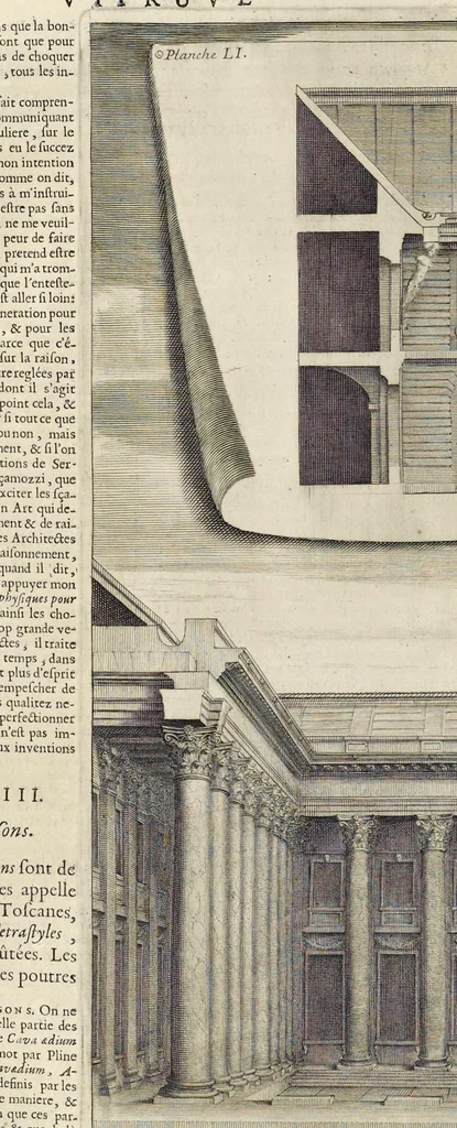 An illustration from Les dix livres d'architecture de Vitruve : corrigez et traduits nouvellement en françois, avec des notes & des figures, 1684, leaf 229