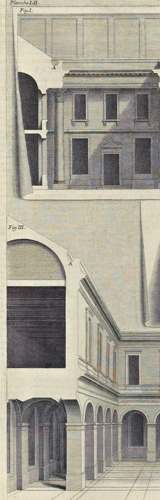 An illustration from Les dix livres d'architecture de Vitruve : corrigez et traduits nouvellement en françois, avec des notes & des figures, 1684, leaf 233