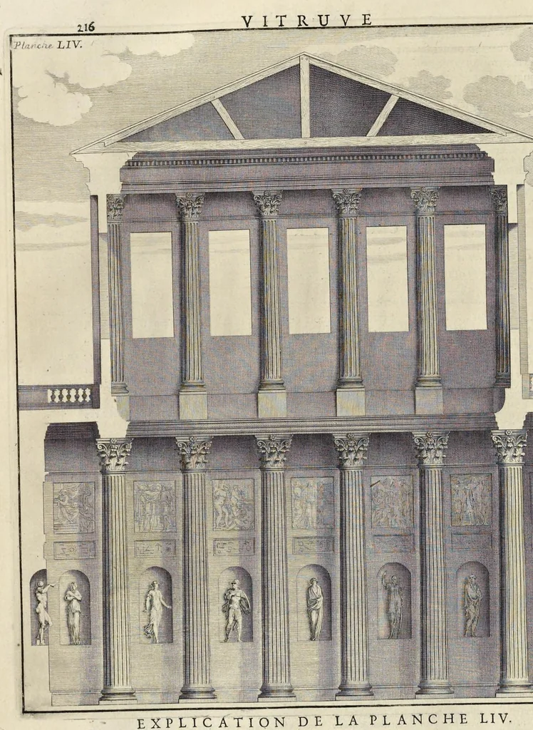An illustration from Les dix livres d'architecture de Vitruve : corrigez et traduits nouvellement en françois, avec des notes & des figures, 1684, leaf 239