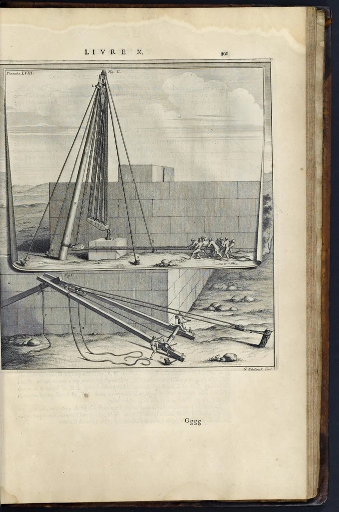 An illustration from Les dix livres d'architecture de Vitruve : corrigez et traduits nouvellement en françois, avec des notes & des figures, 1684, leaf 324
