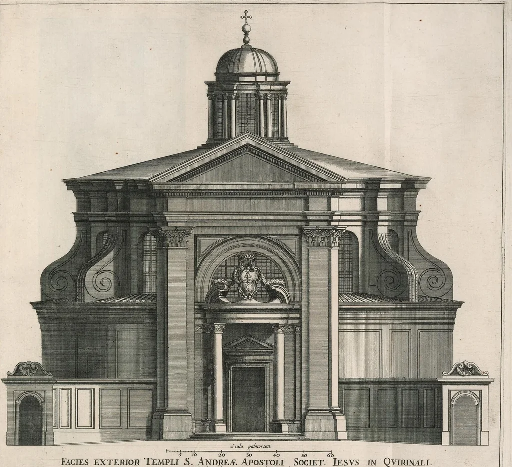An illustration from Insignium Romae templorum prospectus exteriores interioresque a celebrioribus architectis inventi : nunc tandem suis cum plantis ac mensuris a Io. Iacobo de Rubeis Romano suis typis in lucem editi ad aedem Pacis : cum privilegio Summi Pontificis, anno MDCLXXXIII, 1683, leaf 70