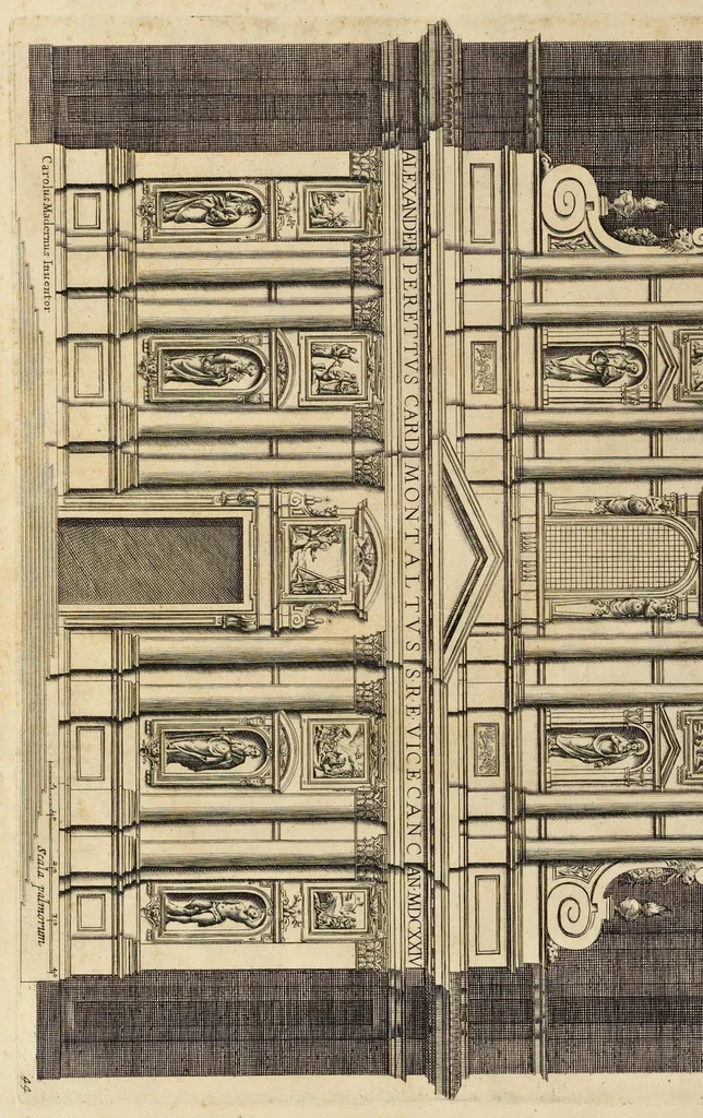 An illustration from Insignium Romae templorum prospectus exteriores interioresque, a celebrioribus architectis inventi : nunc tandem suis cum plantis ac mensuris a Io. Iacobo de Rubeis Romano suis typis in lucem editi ad aedem Pacis : cum privilegio Summi Pontificis, anno MDCLXXXIIII, 1684, leaf 89