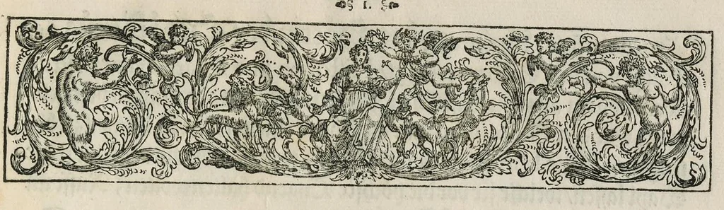 An illustration from Die uber alle Tugende triumphirende Tugend der Beständigkeit : wie dieselbe bey Anwesenheit verschiedener hoch-fürstlich, fürstlich- und gräflicher Personen den __ Februarii, 1684, auf dem ChurPfältzischen Residentz-Schlosz zu Heydelberg vorgestellet und praesentiret worden, 1684, leaf 10