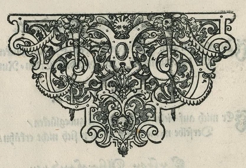 An illustration from Die uber alle Tugende triumphirende Tugend der Beständigkeit : wie dieselbe bey Anwesenheit verschiedener hoch-fürstlich, fürstlich- und gräflicher Personen den __ Februarii, 1684, auf dem ChurPfältzischen Residentz-Schlosz zu Heydelberg vorgestellet und praesentiret worden, 1684, leaf 93