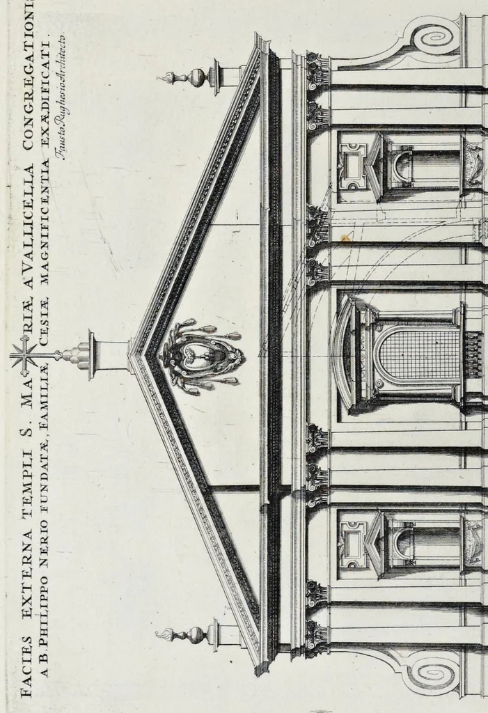 An illustration from Insignium Romae templorum prospectus exteriores et interiores, a celebrioribus architectis inuenti : nunc tandem suis cum plantis ac mensuris septuaginta tribus figuris aeri incisis, in luce[m] editi, 1690, leaf 111