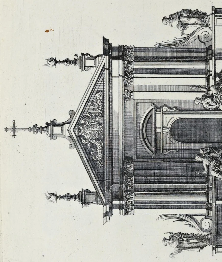 An illustration from Insignium Romae templorum prospectus exteriores et interiores, a celebrioribus architectis inuenti : nunc tandem suis cum plantis ac mensuris septuaginta tribus figuris aeri incisis, in luce[m] editi, 1690, leaf 147