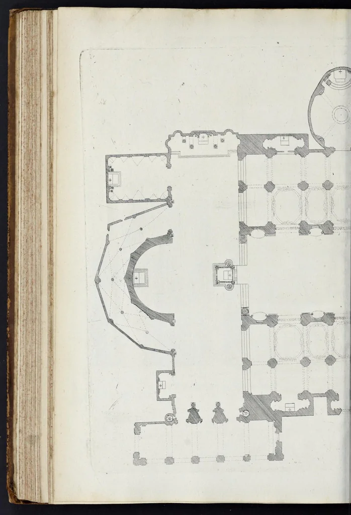 An illustration from Insignium Romae templorum prospectus exteriores et interiores, a celebrioribus architectis inuenti : nunc tandem suis cum plantis ac mensuris septuaginta tribus figuris aeri incisis, in luce[m] editi, 1690, leaf 47