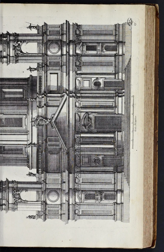 An illustration from Insignium Romae templorum prospectus exteriores et interiores, a celebrioribus architectis inuenti : nunc tandem suis cum plantis ac mensuris septuaginta tribus figuris aeri incisis, in luce[m] editi, 1690, leaf 64