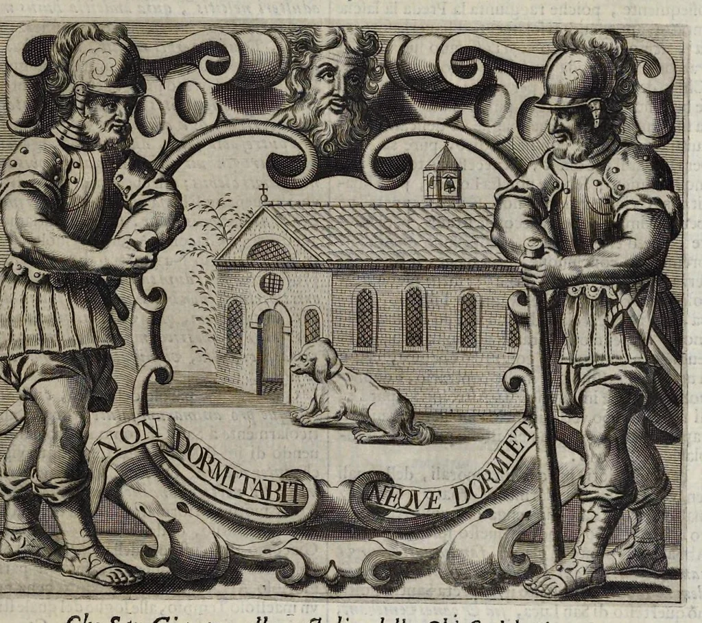 An illustration from Simboli festiui : per le solennità principali di Christo nostro signore, della Beata Vergine Maria, degl'apostoli, e d'altri santi, che frà l'anno da chiesa santa di suo precetto si celebrano, 1698, leaf 126