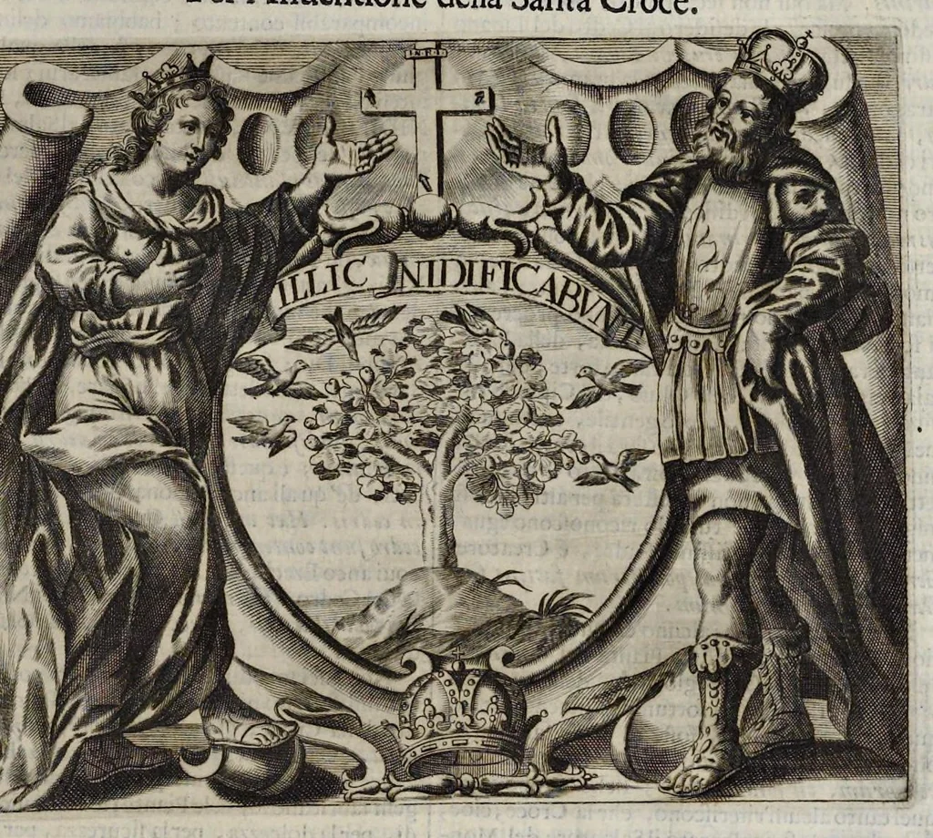 An illustration from Simboli festiui : per le solennità principali di Christo nostro signore, della Beata Vergine Maria, degl'apostoli, e d'altri santi, che frà l'anno da chiesa santa di suo precetto si celebrano, 1698, leaf 138
