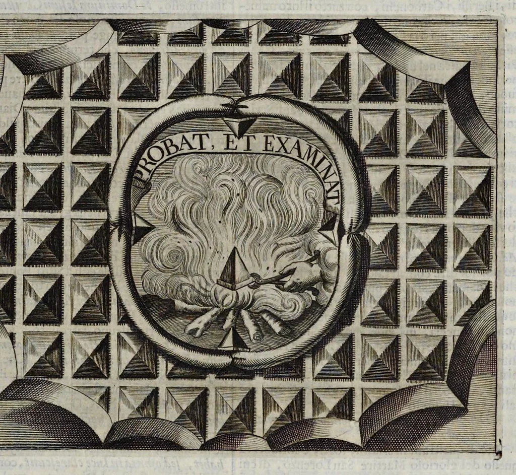 An illustration from Simboli festiui : per le solennità principali di Christo nostro signore, della Beata Vergine Maria, degl'apostoli, e d'altri santi, che frà l'anno da chiesa santa di suo precetto si celebrano, 1698, leaf 282