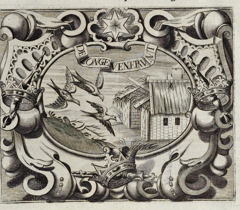 An illustration from Simboli festiui : per le solennità principali di Christo nostro signore, della Beata Vergine Maria, degl'apostoli, e d'altri santi, che frà l'anno da chiesa santa di suo precetto si celebrano, 1698, leaf 32