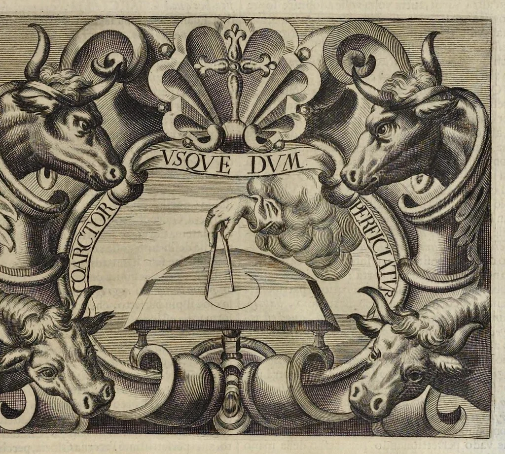 An illustration from Simboli festiui : per le solennità principali di Christo nostro signore, della Beata Vergine Maria, degl'apostoli, e d'altri santi, che frà l'anno da chiesa santa di suo precetto si celebrano, 1698, leaf 354