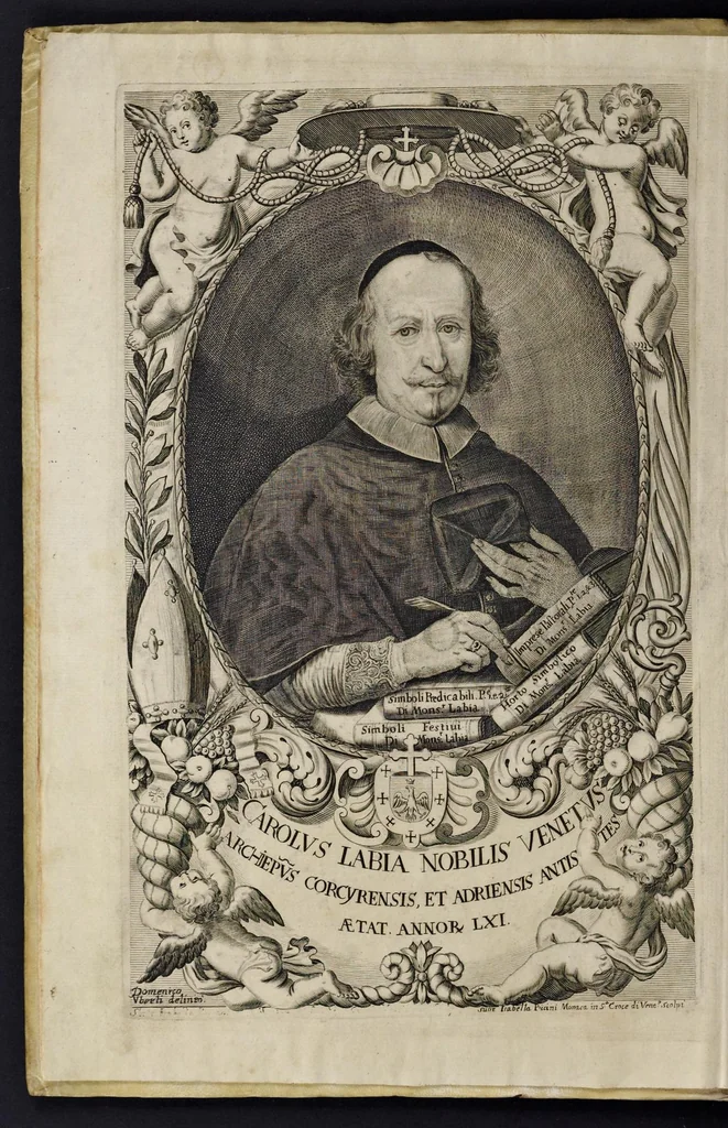 An illustration from Simboli festiui : per le solennità principali di Christo nostro signore, della Beata Vergine Maria, degl'apostoli, e d'altri santi, che frà l'anno da chiesa santa di suo precetto si celebrano, 1698, leaf 5