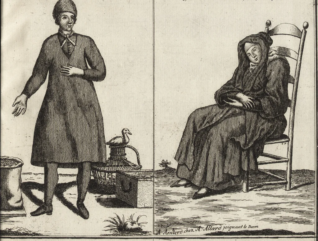 An illustration from Hollandse dorpelingen, enz. = Paisans d'Hollande &c, 1713, leaf 14