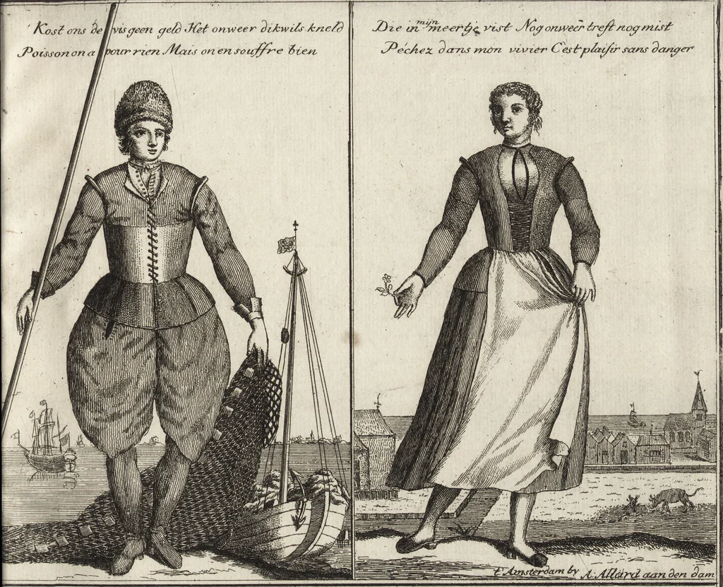 An illustration from Hollandse dorpelingen, enz. = Paisans d'Hollande &c, 1713, leaf 16