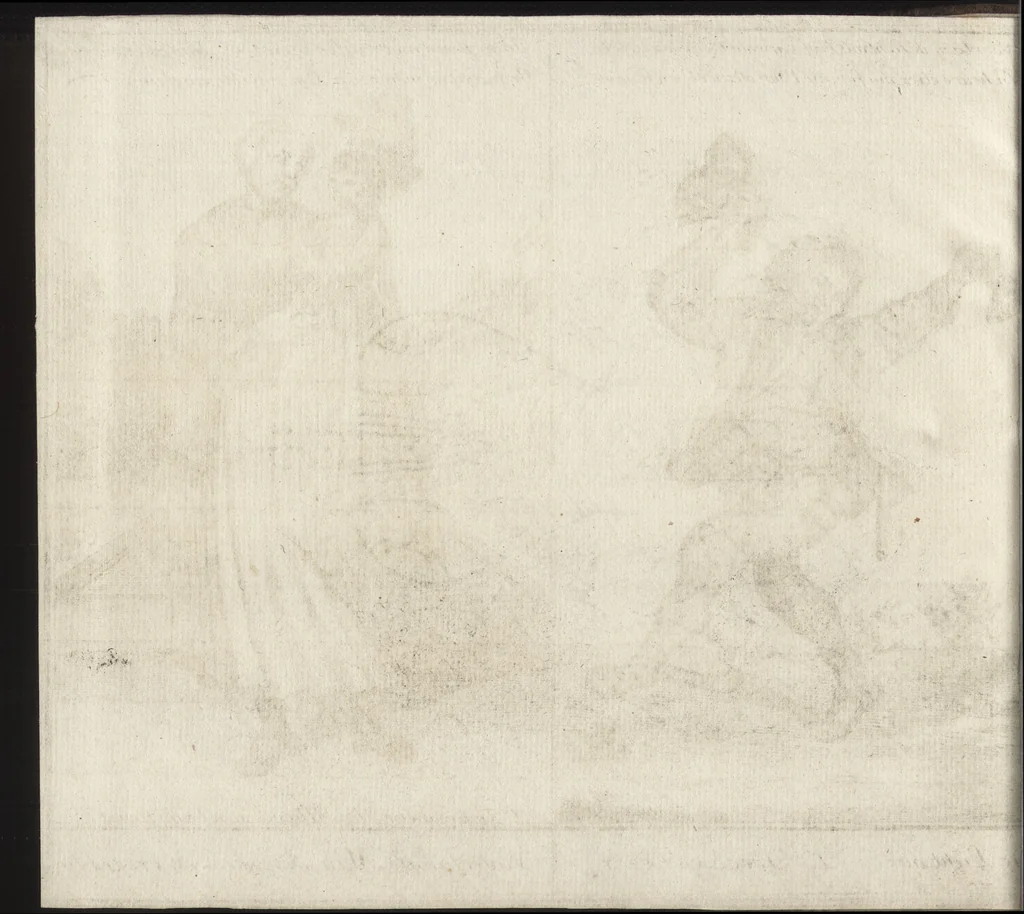 An illustration from Hollandse dorpelingen, enz. = Paisans d'Hollande &c, 1713, leaf 19