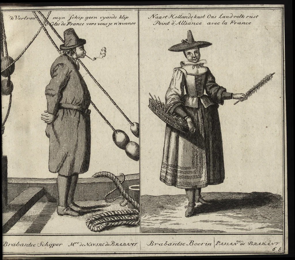 An illustration from Hollandse dorpelingen, enz. = Paisans d'Hollande &c, 1713, leaf 28