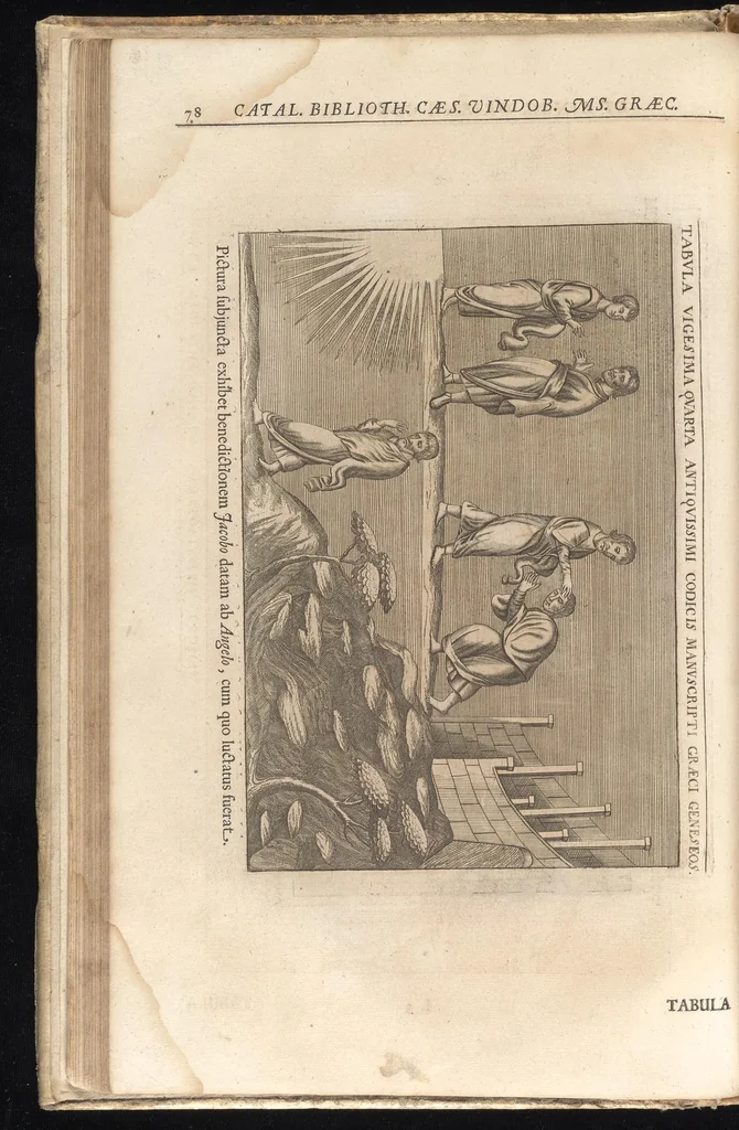 An illustration from Catalogus, sive, Recensio specialis omnium codicum manuscriptorum Graecorum, nec non linguarum orientalium, augustissimae Bibliothecae Caesareae Vindobonensis, 1690, leaf 101