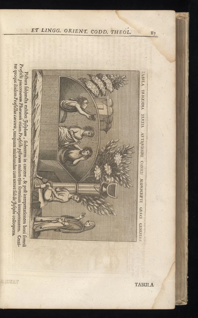 An illustration from Catalogus, sive, Recensio specialis omnium codicum manuscriptorum Graecorum, nec non linguarum orientalium, augustissimae Bibliothecae Caesareae Vindobonensis, 1690, leaf 110