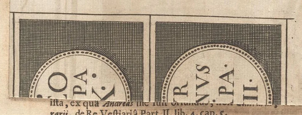 An illustration from Catalogus, sive, Recensio specialis omnium codicum manuscriptorum Graecorum, nec non linguarum orientalium, augustissimae Bibliothecae Caesareae Vindobonensis, 1690, leaf 439