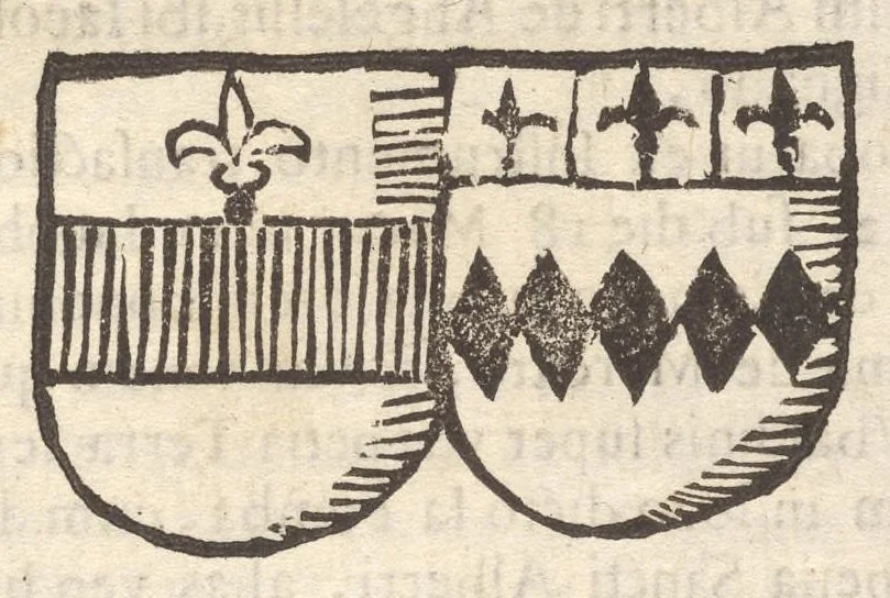 An illustration from Arbor genealogica gentis de Cignano, quam merito ac virtuti D. Caroli per lineam rectam eodem ex stipite descendentis, 1687, leaf 18