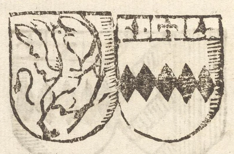 An illustration from Arbor genealogica gentis de Cignano, quam merito ac virtuti D. Caroli per lineam rectam eodem ex stipite descendentis, 1687, leaf 25