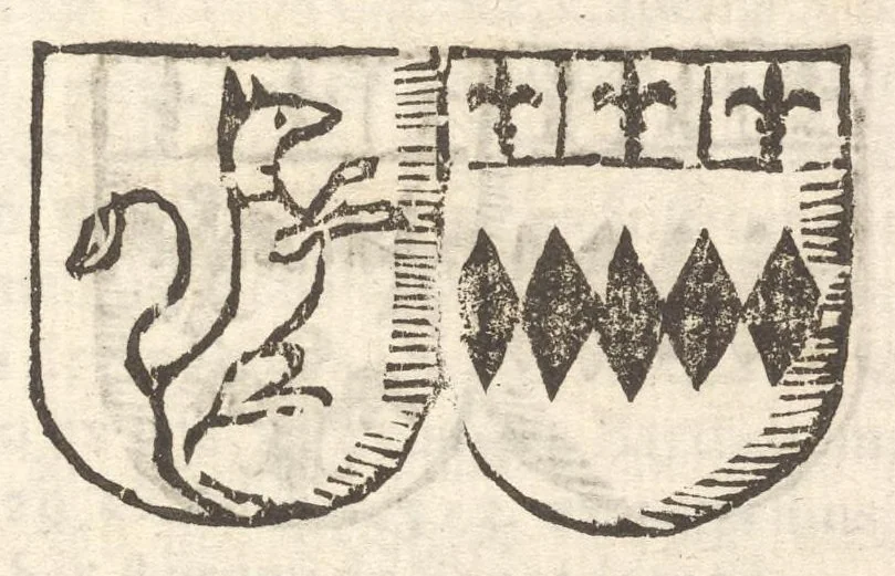 An illustration from Arbor genealogica gentis de Cignano, quam merito ac virtuti D. Caroli per lineam rectam eodem ex stipite descendentis, 1687, leaf 26