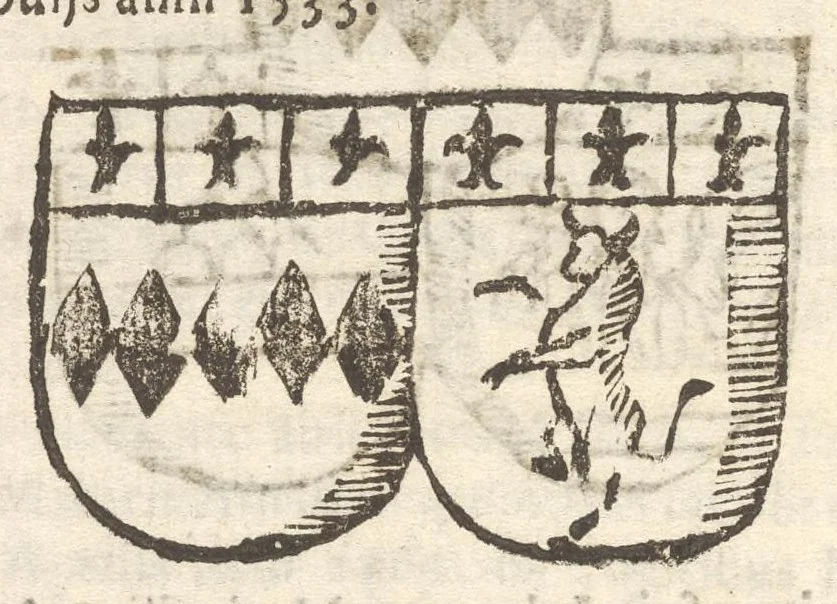 An illustration from Arbor genealogica gentis de Cignano, quam merito ac virtuti D. Caroli per lineam rectam eodem ex stipite descendentis, 1687, leaf 29