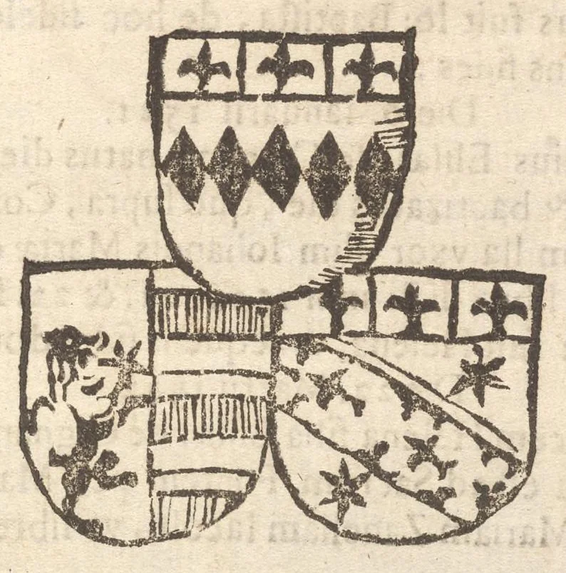 An illustration from Arbor genealogica gentis de Cignano, quam merito ac virtuti D. Caroli per lineam rectam eodem ex stipite descendentis, 1687, leaf 32