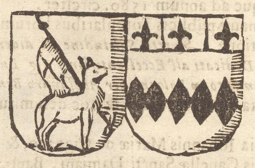 An illustration from Arbor genealogica gentis de Cignano, quam merito ac virtuti D. Caroli per lineam rectam eodem ex stipite descendentis, 1687, leaf 39